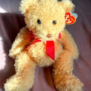 Vintage TY Classic Baby Goldilocks Curly Teddy Bear Plush Stuffed Toy  2003